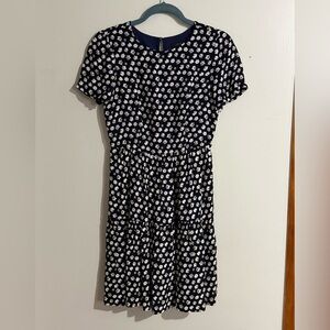 J CREW TIERED DRESS IN BLURRED FLORAL